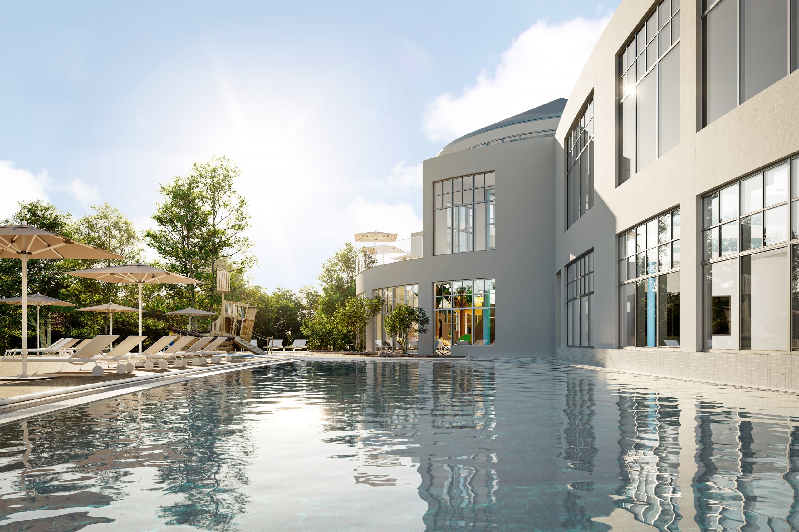 3D Visualisierung des Projekts Fleesensee von StudioFeldmann, 3D Visualiserungen aus Berlin.