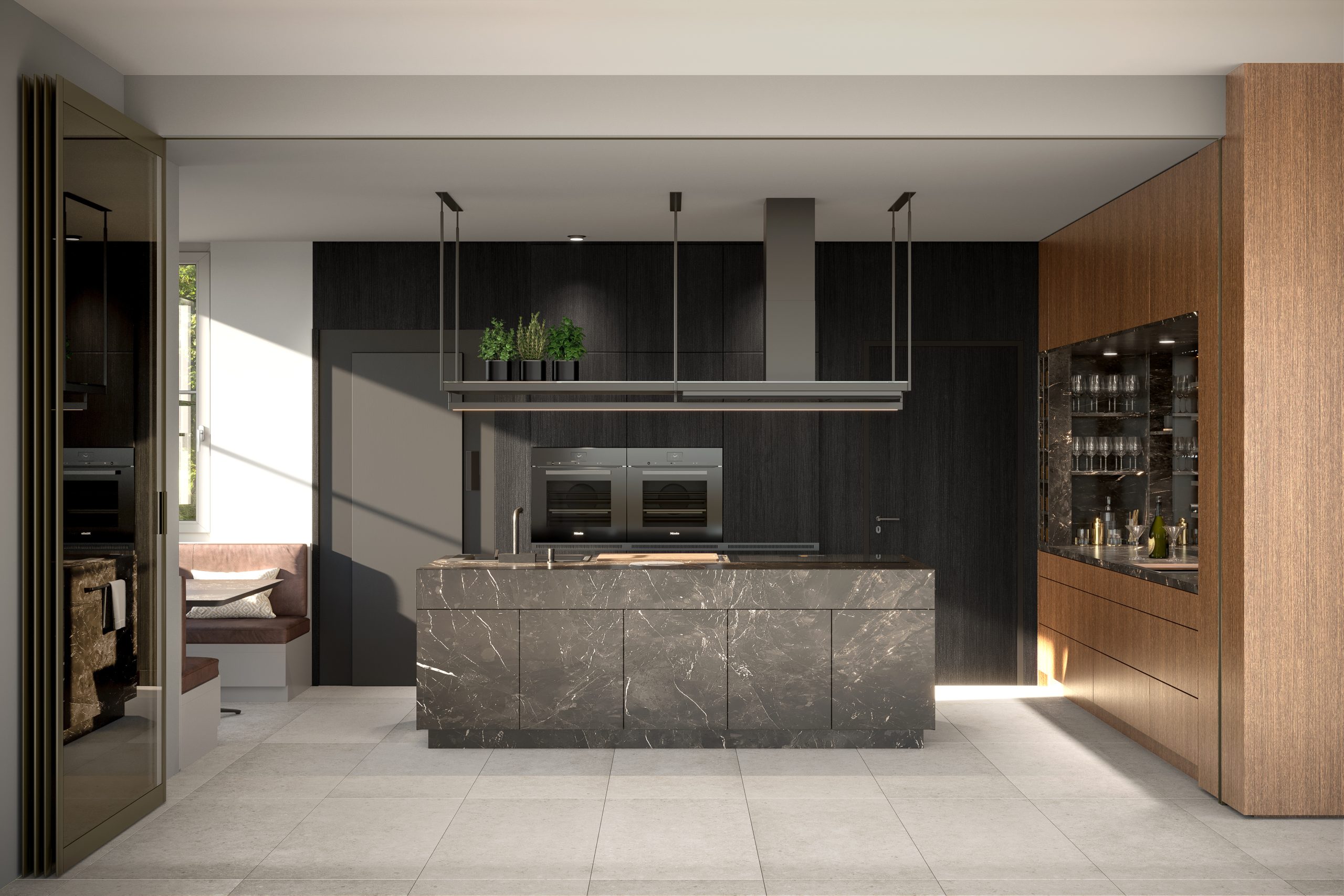 3D Visualisierung des Projekts Fleesensee von StudioFeldmann, 3D Visualiserungen aus Berlin. Ein Schwimmbad.