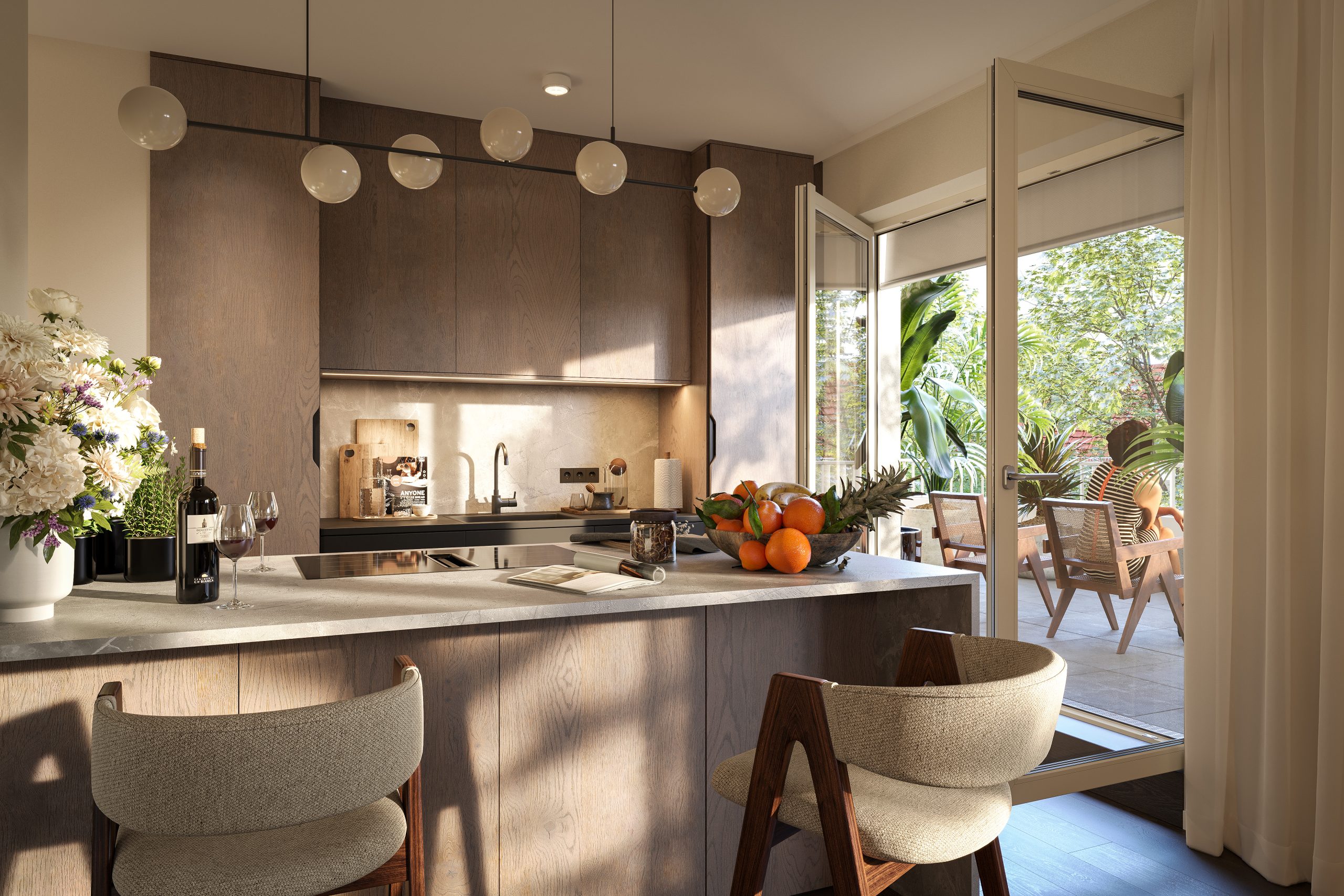 3D Visualisierung des Projekts Fleesensee von StudioFeldmann, 3D Visualiserungen aus Berlin. Ein Schwimmbad.